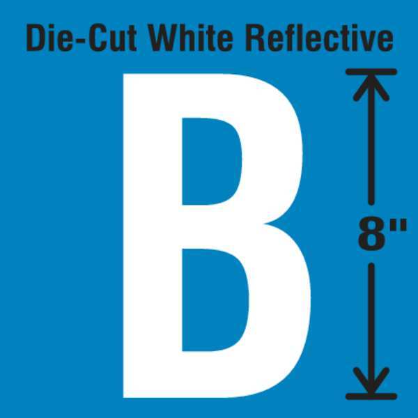 Die-Cut Reflective Letter Label, B