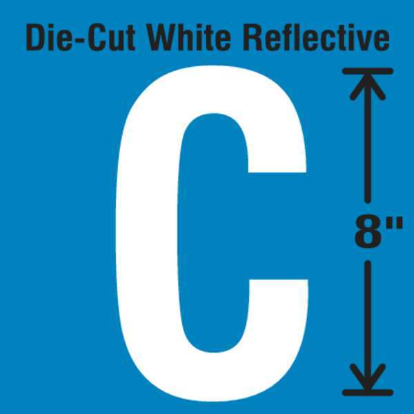 Die-Cut Reflective Letter Label, C