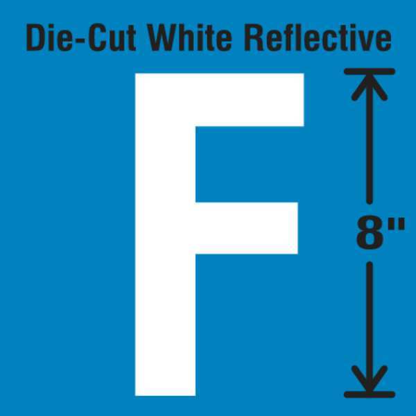 Die-Cut Reflective Letter Label, F