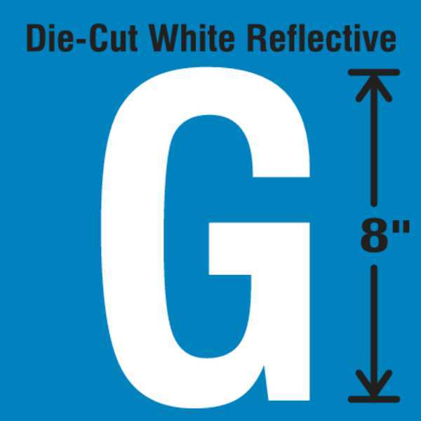 Die-Cut Reflective Letter Label, G