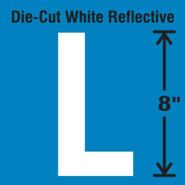Die-Cut Reflective Letter Label, L