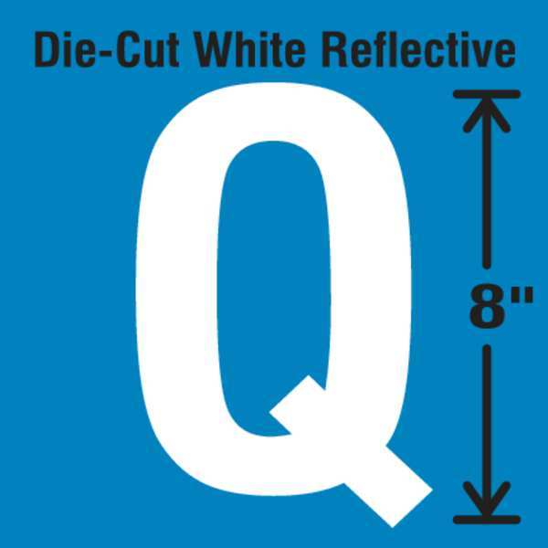 Die-Cut Reflective Letter Label, Q