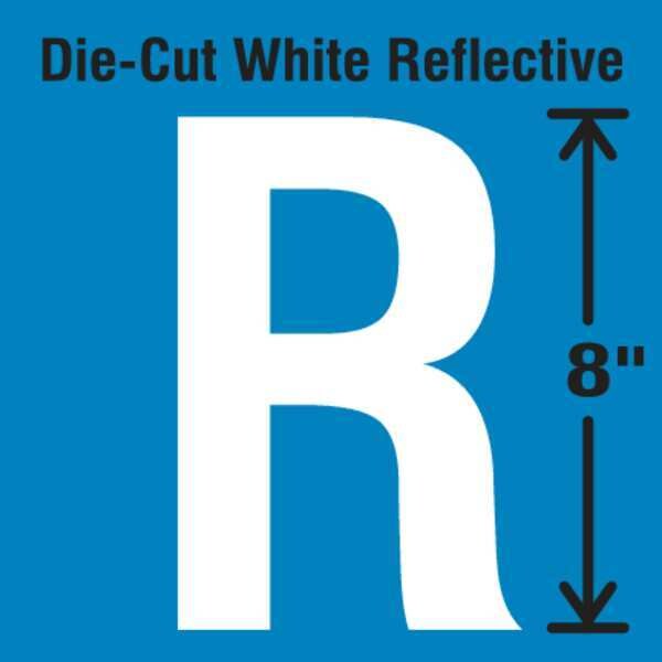 Die-Cut Reflective Letter Label, R