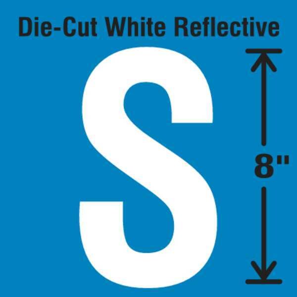 Die-Cut Reflective Letter Label, S
