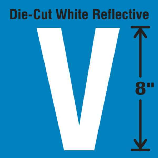 Die-Cut Reflective Letter Label, V