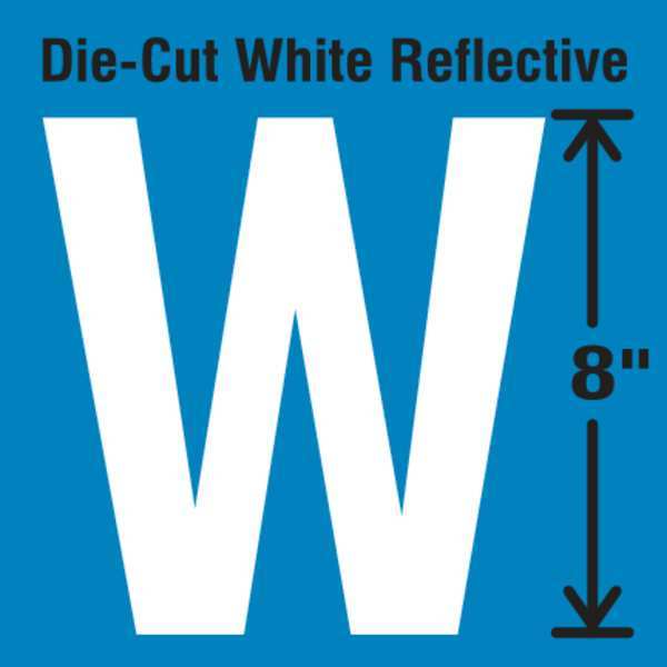 Die-Cut Reflective Letter Label, W
