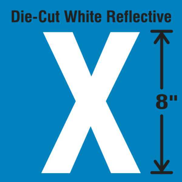 Die-Cut Reflective Letter Label, X