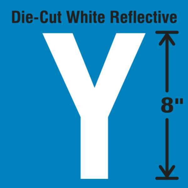 Die-Cut Reflective Letter Label, Y