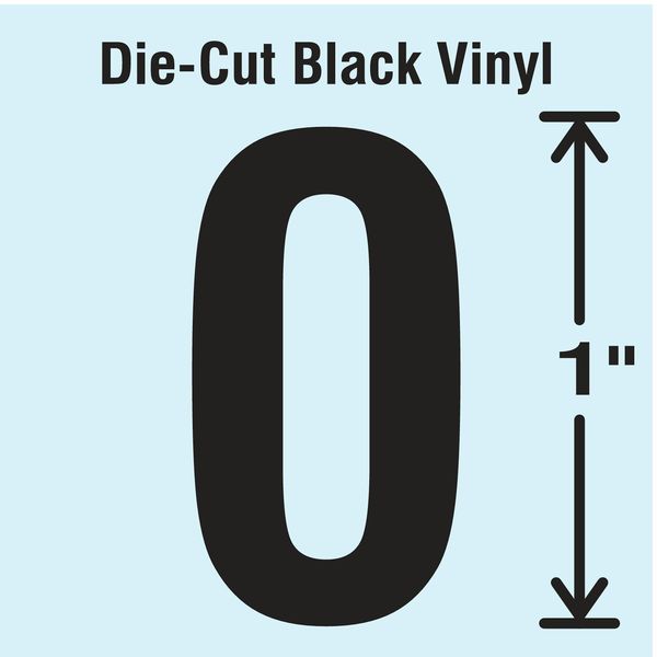 Die Cut Number Label, 0, 10 Cards, PK10