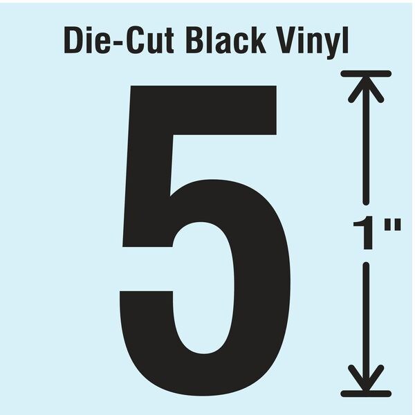 Die Cut Number Label, 5, 10 Cards, PK10