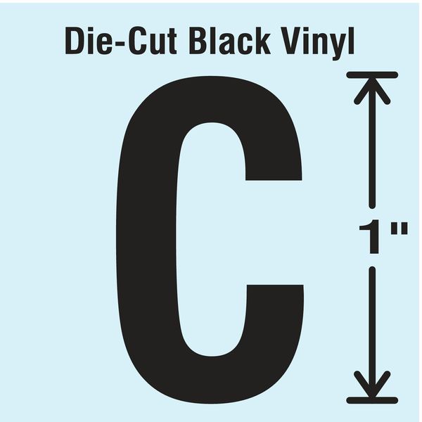 Die Cut Letter Label, C, 10 Cards, PK10