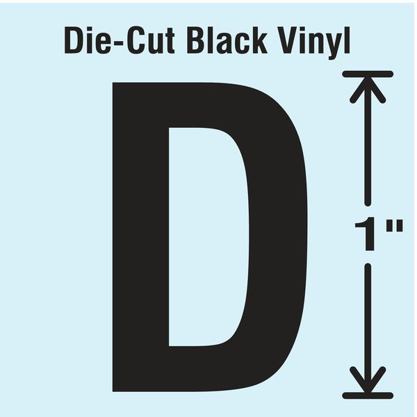 Die Cut Letter Label, D, 10 Cards, PK10