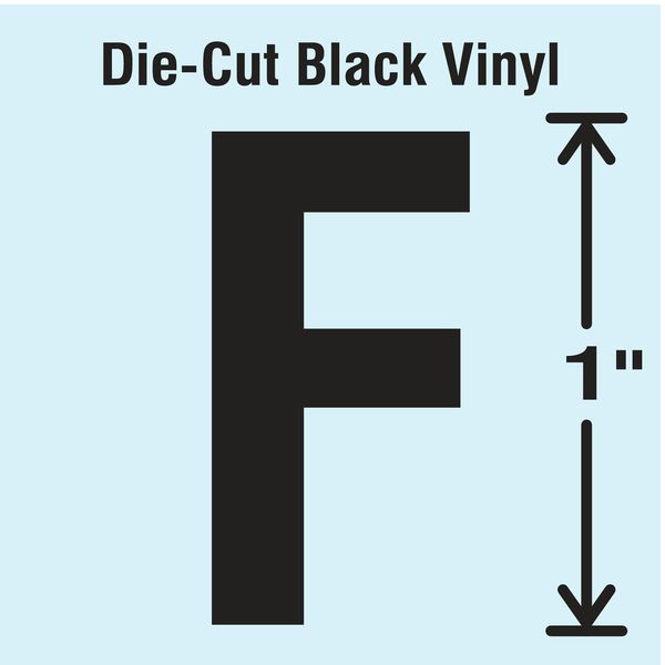 Die Cut Letter Label, F, 10 Cards, PK10