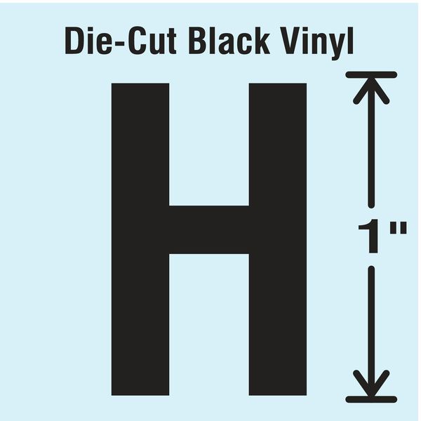 Die Cut Letter Label, H, 10 Cards, PK10