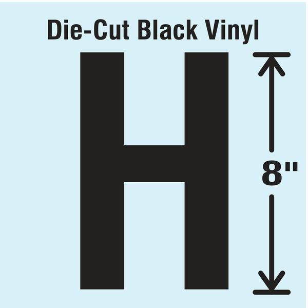 Die Cut Letter Label, H