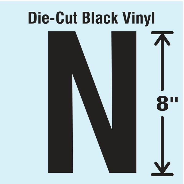 Die Cut Letter Label, N