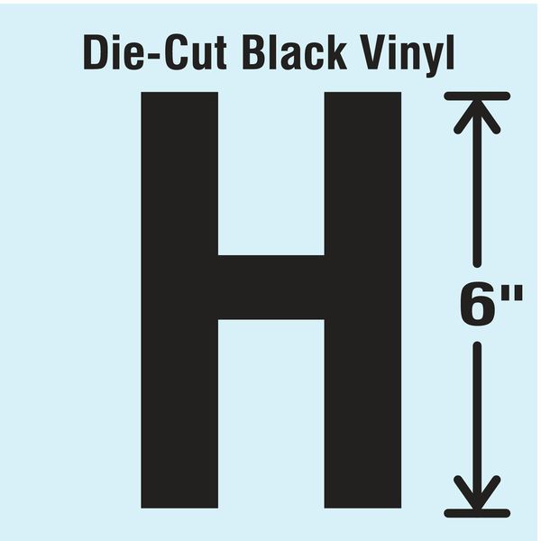 Die Cut Letter Label, H