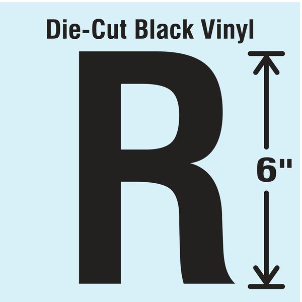 Die Cut Letter Label, R