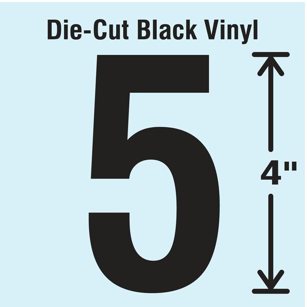 Die Cut Number Label, 5, 10 Cards, PK10
