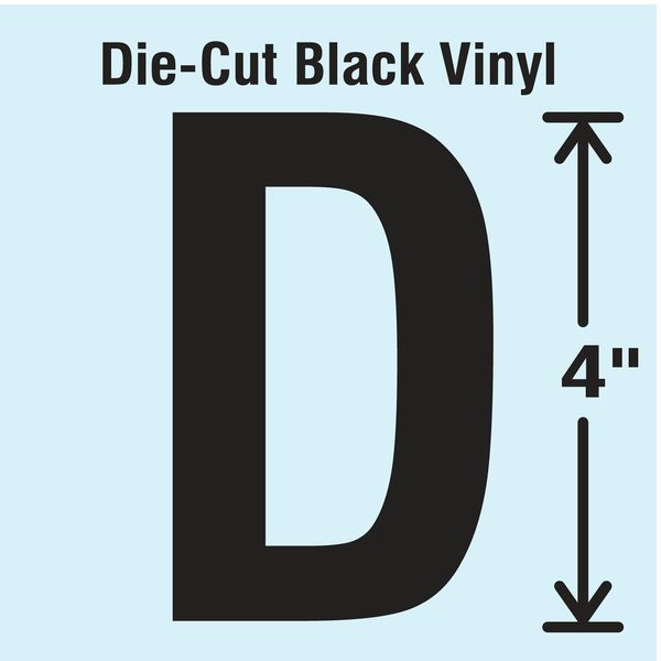 Die Cut Letter Label, D, 10 Cards, PK10