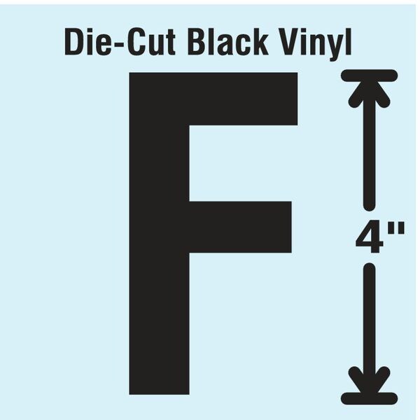 Die Cut Letter Label, F, 10 Cards, PK10
