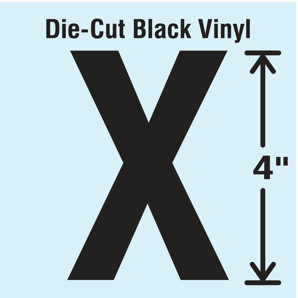 Die Cut Letter Label, X, 10 Cards, PK10