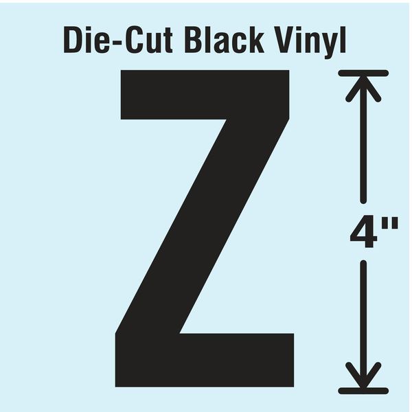 Die Cut Letter Label, Z, 10 Cards, PK10