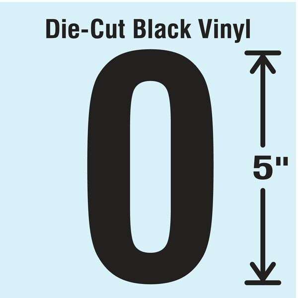 Die Cut Number Label, 0, 10 Cards, PK10