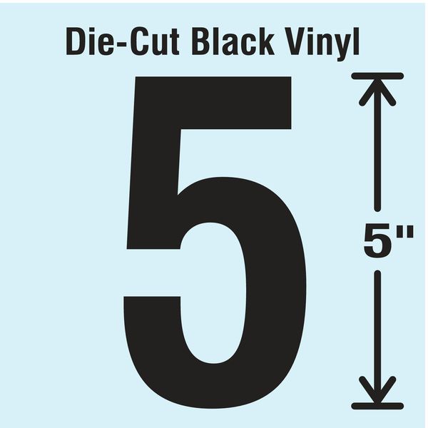 Die Cut Number Label, 5, 10 Cards, PK10