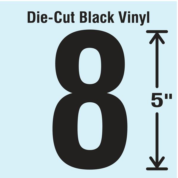 Die Cut Number Label, 8, 10 Cards, PK10