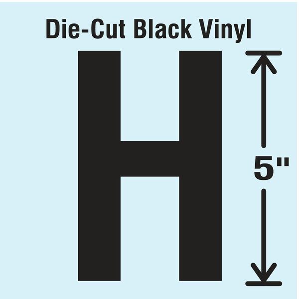 Die Cut Letter Label, H, 10 Cards, PK10