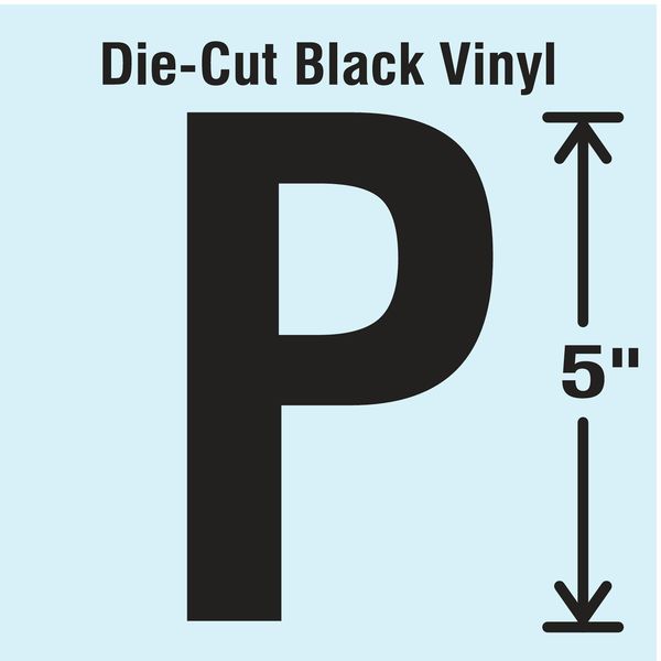 Die Cut Letter Label, P, 10 Cards, PK10