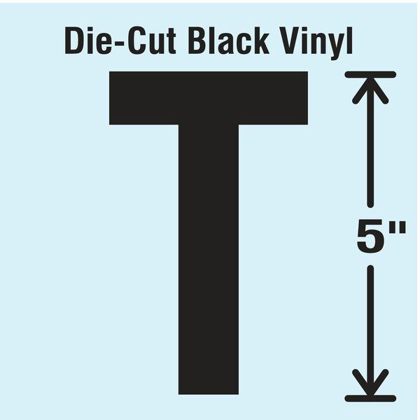 Die Cut Letter Label, T, 10 Cards, PK10