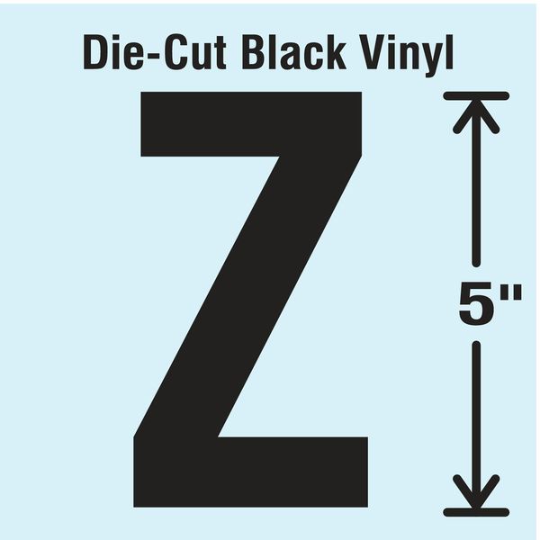 Die Cut Letter Label, Z, 10 Cards, PK10