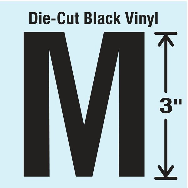 Die Cut Letter Label, M, 10 Cards, PK10