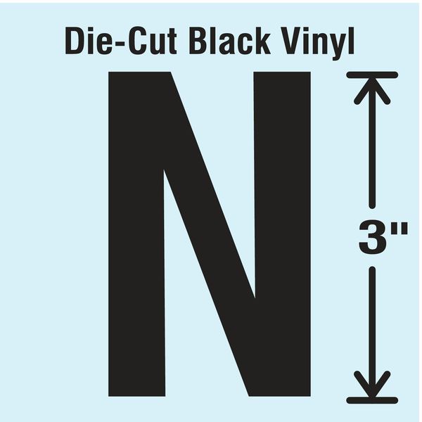 Die Cut Letter Label, N, 10 Cards, PK10