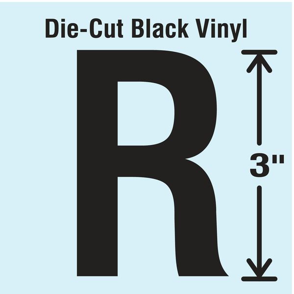 Die Cut Letter Label, R, 10 Cards, PK10