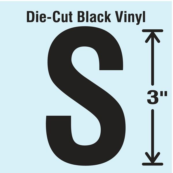 Die Cut Letter Label, S, 10 Cards, PK10