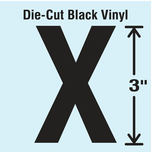 Die Cut Letter Label, X, 10 Cards, PK10
