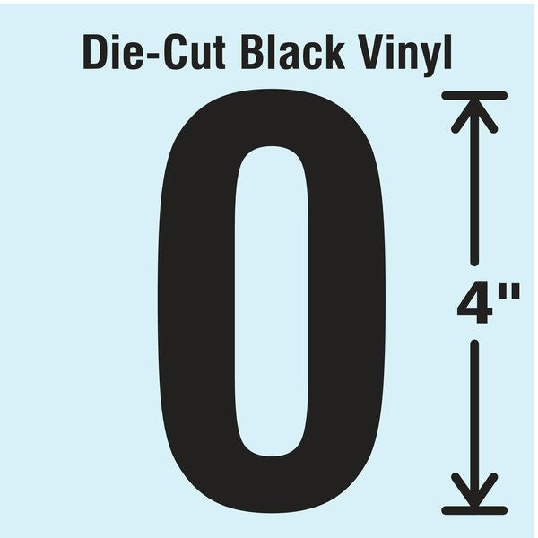 Die Cut Number Label, 0, 10 Cards, PK10