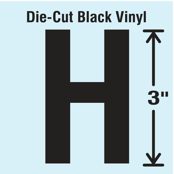 Die Cut Letter Label, H, 10 Cards, PK10