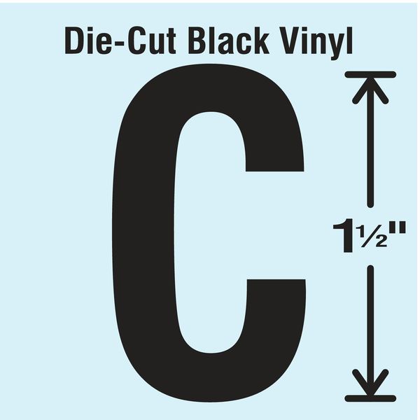 Die Cut Letter Label, C, 10 Cards, PK10