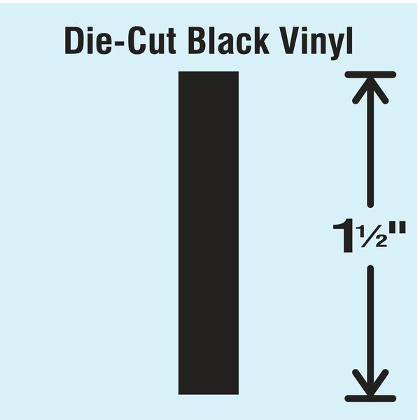 Die Cut Letter Label, I, 10 Cards, PK10