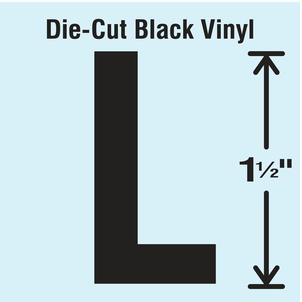 Die Cut Letter Label, L, 10 Cards, PK10