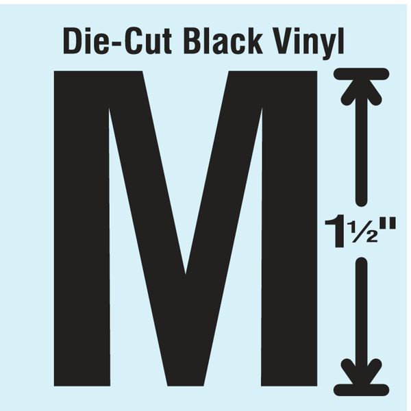 Die Cut Letter Label, M, 10 Cards, PK10