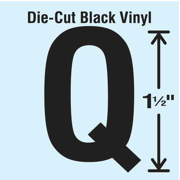 Die Cut Letter Label, Q, 10 Cards, PK10