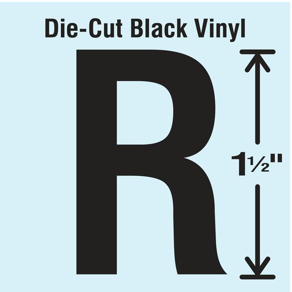 Die Cut Letter Label, R, 10 Cards, PK10