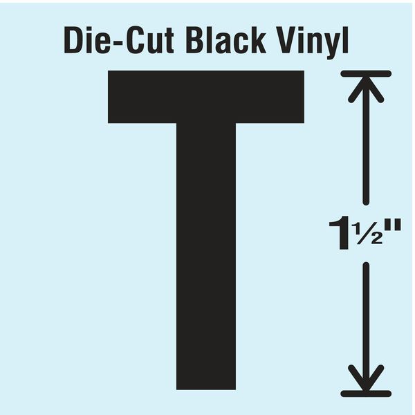 Die Cut Letter Label, T, 10 Cards, PK10