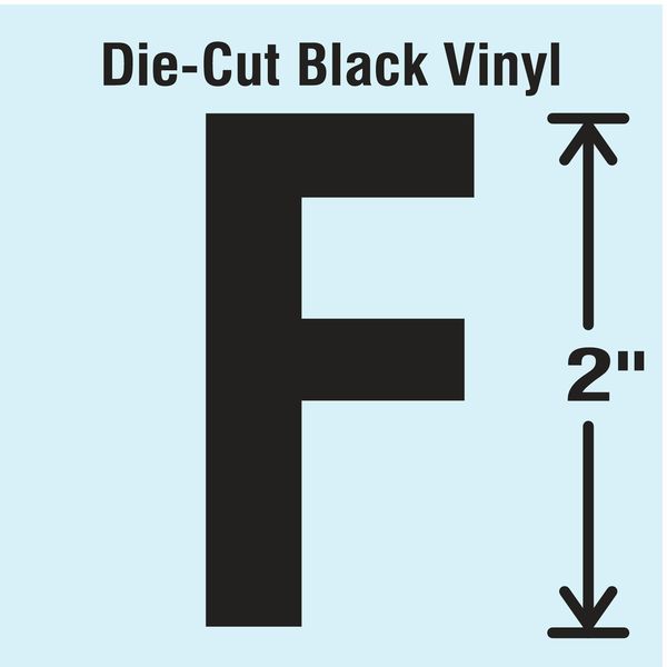 Die Cut Letter Label, F, 10 Cards, PK10