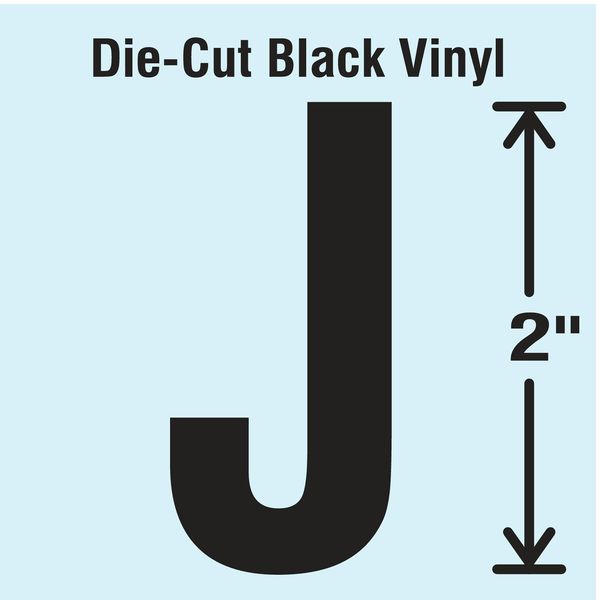 Die Cut Letter Label, J, 10 Cards, PK10